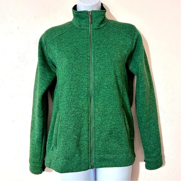 MOUNTAIN KHAKIS Women's Old Faithful Sweater Full Zip Jacket Turf Kelly Green S - Picture 1 of 12